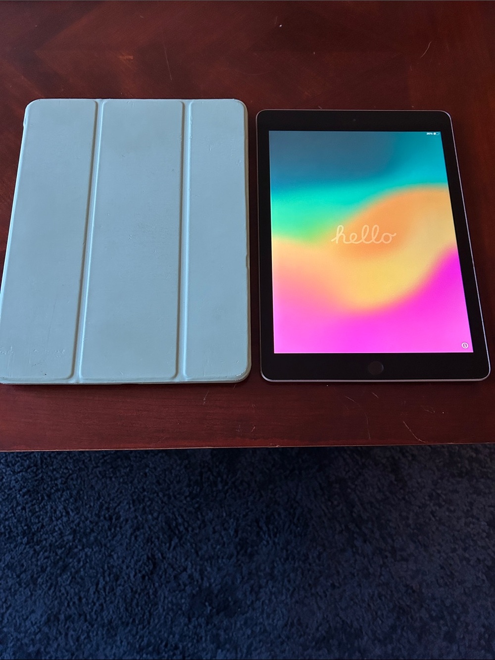 Apple iPad 6th Gen 128 GB with Mint Blue Cover